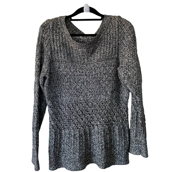 Liz Claiborne Black and White Knit Pullover Sweater Size X-Large - Picture 1 of 10